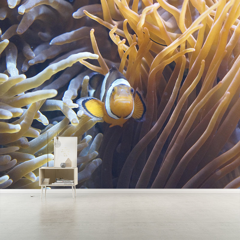 Photography Wall Mural Coral Patterned Living Room Wall Mural