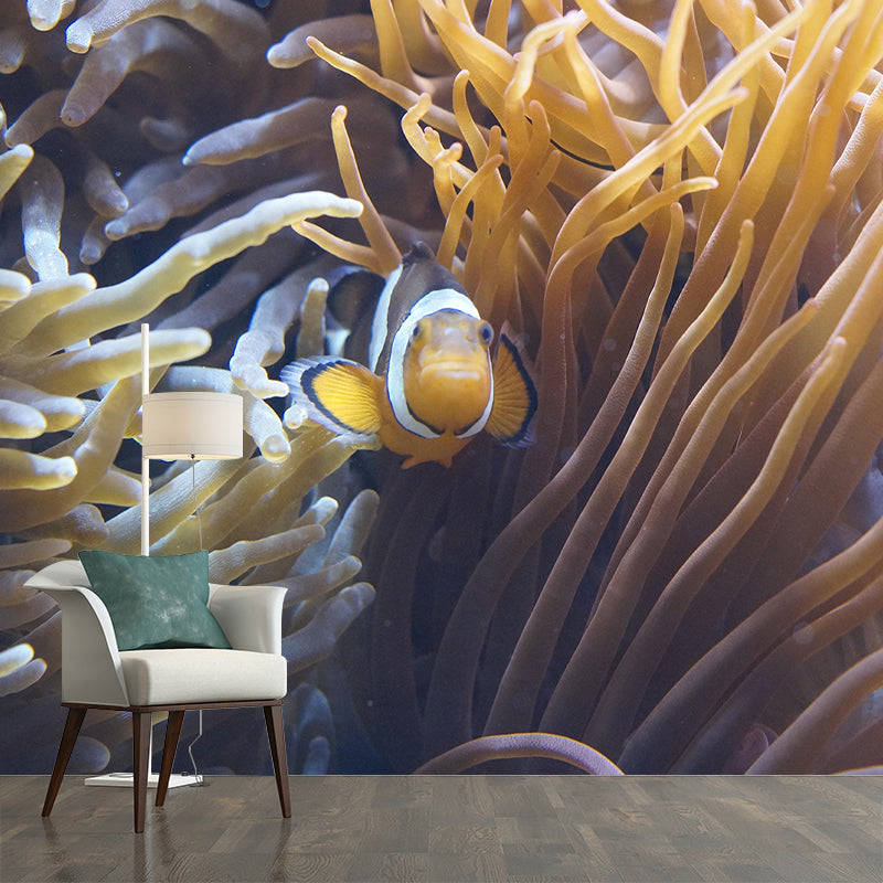 Photography Wall Mural Coral Patterned Living Room Wall Mural