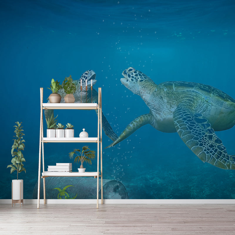 Photography Wall Mural Sea Turtle Patterned Living Room Wall Mural