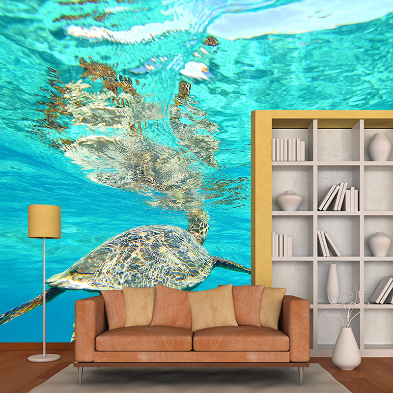 Popular Wall Mural Sea Turtle Printed Drawing Room Wall Mural