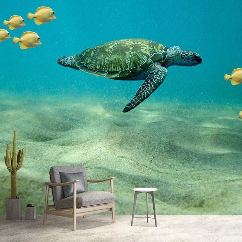 Popular Wall Mural Sea Turtle Printed Drawing Room Wall Mural