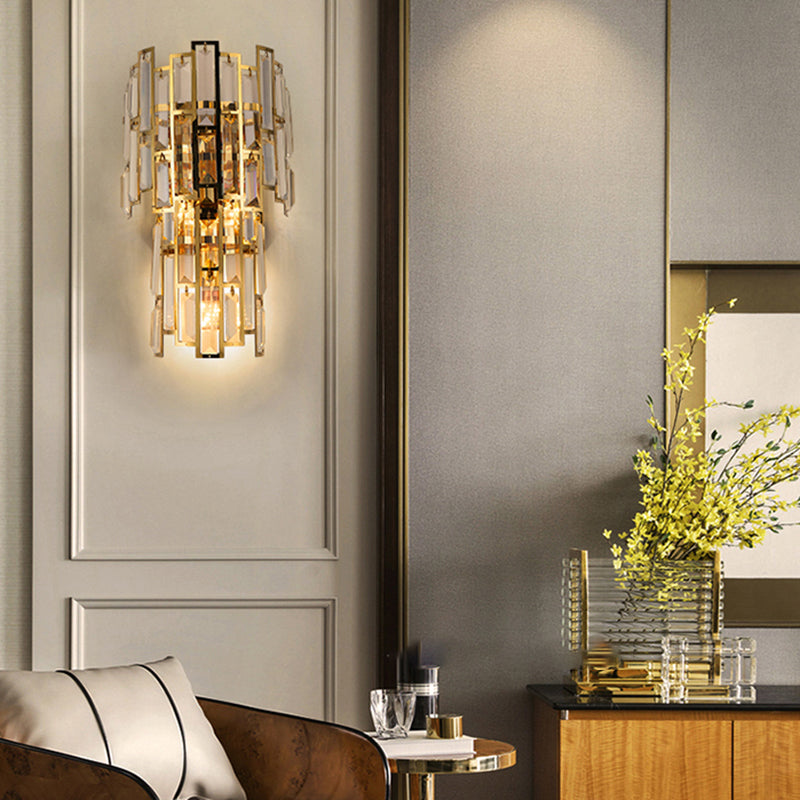 Wall Mounted Lighting Minimalist Style Crystal Wall Sconce Lighting