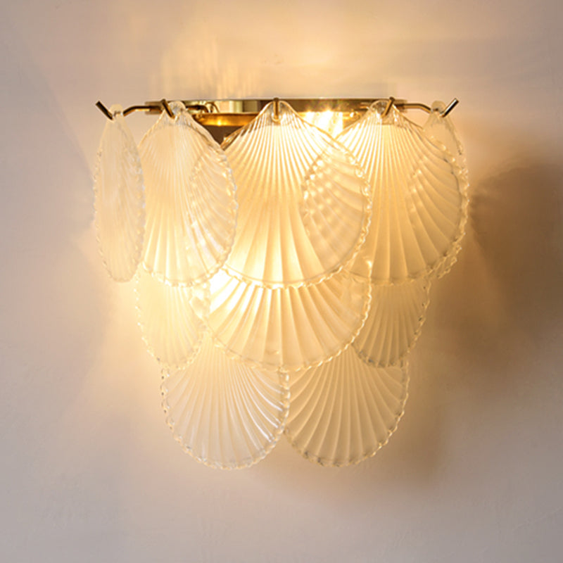 Wall Light Fixture Modern Style Glass Shaded Wall Mount Lighting