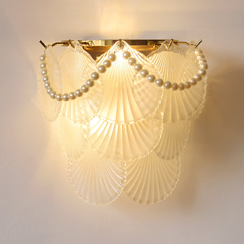 Wall Light Fixture Modern Style Glass Shaded Wall Mount Lighting