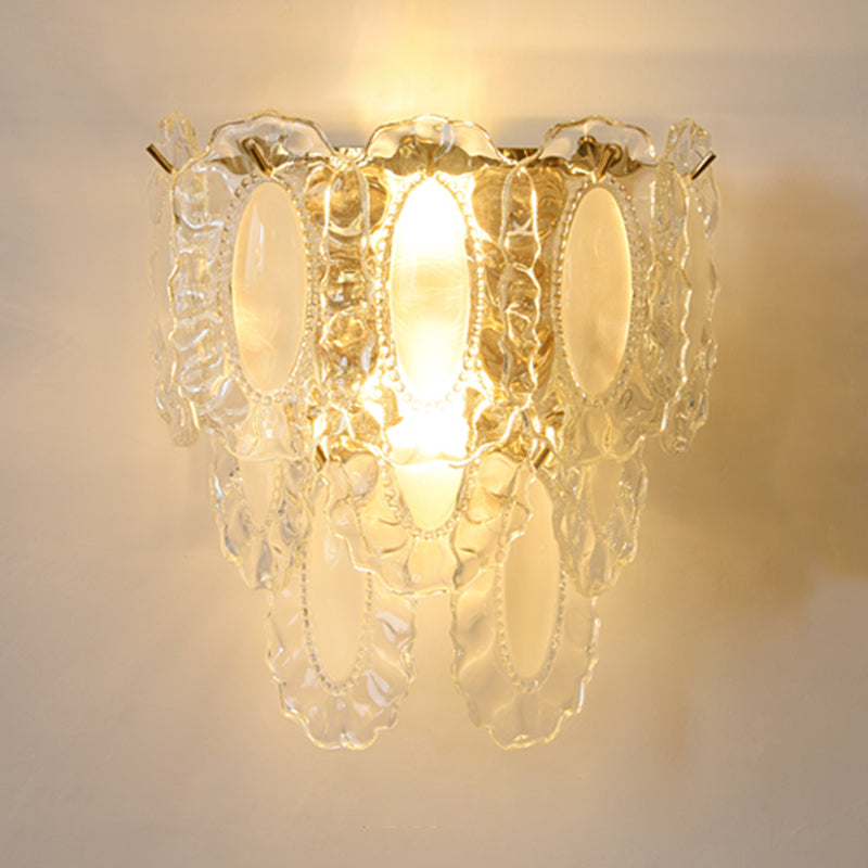 Wall Light Fixture Modern Style Glass Shaded Wall Mount Lighting