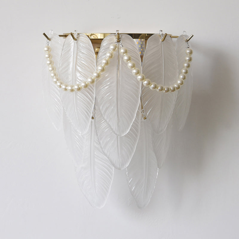Wall Light Fixture Modern Style Glass Shaded Wall Mount Lighting