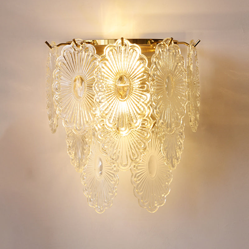 Wall Light Fixture Modern Style Glass Shaded Wall Mount Lighting