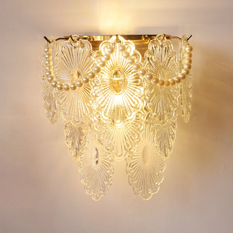 Wall Light Fixture Modern Style Glass Shaded Wall Mount Lighting