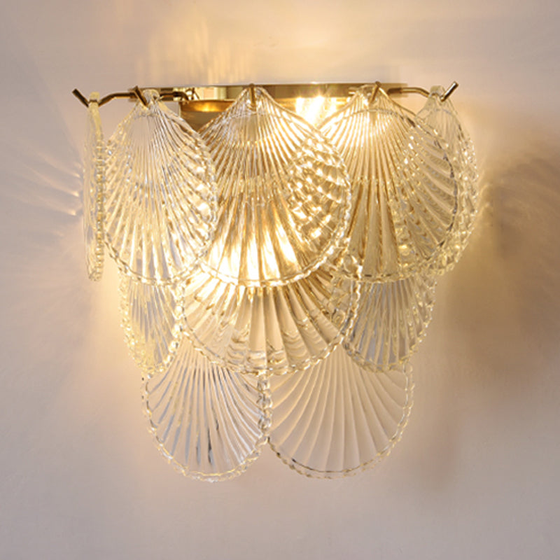 Wall Light Fixture Modern Style Glass Shaded Wall Mount Lighting