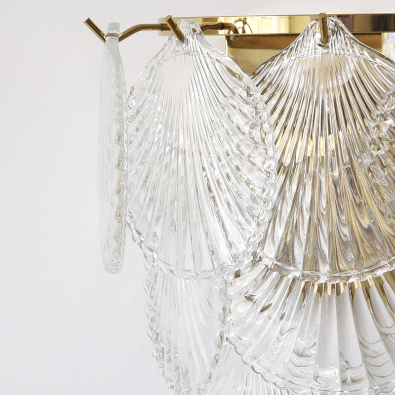 Wall Light Fixture Modern Style Glass Shaded Wall Mount Lighting