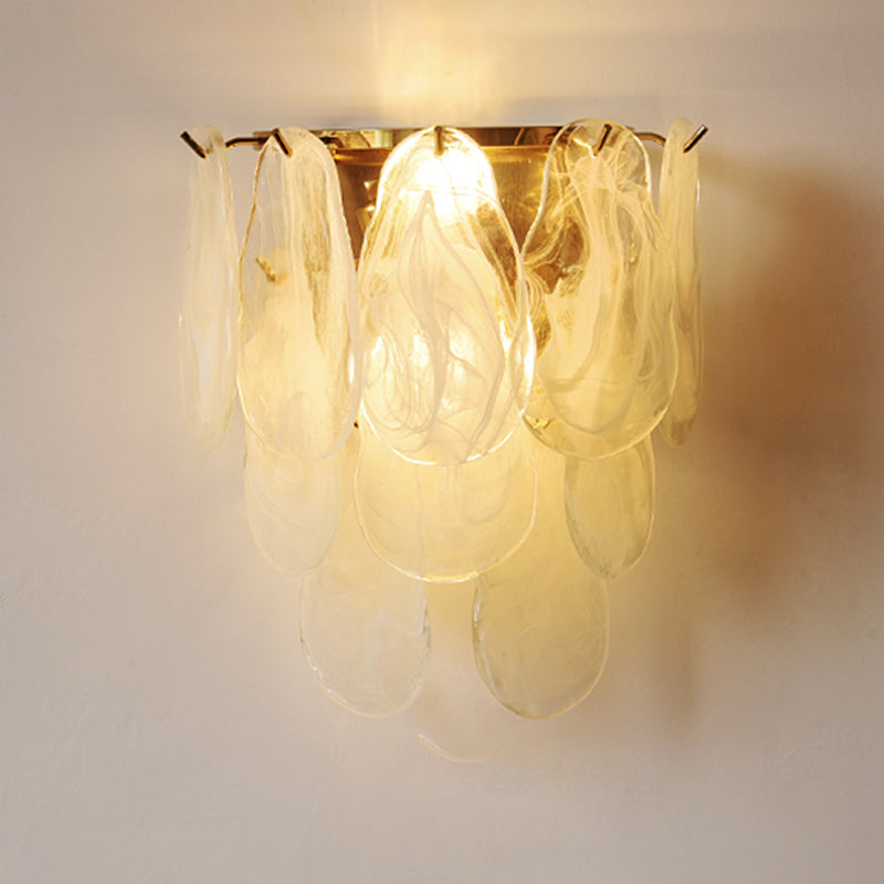 Wall Light Fixture Modern Style Glass Shaded Wall Mount Lighting