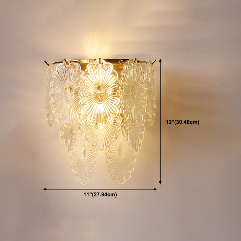 Wall Light Fixture Modern Style Glass Shaded Wall Mount Lighting