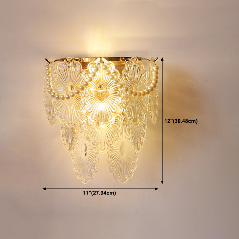 Wall Light Fixture Modern Style Glass Shaded Wall Mount Lighting