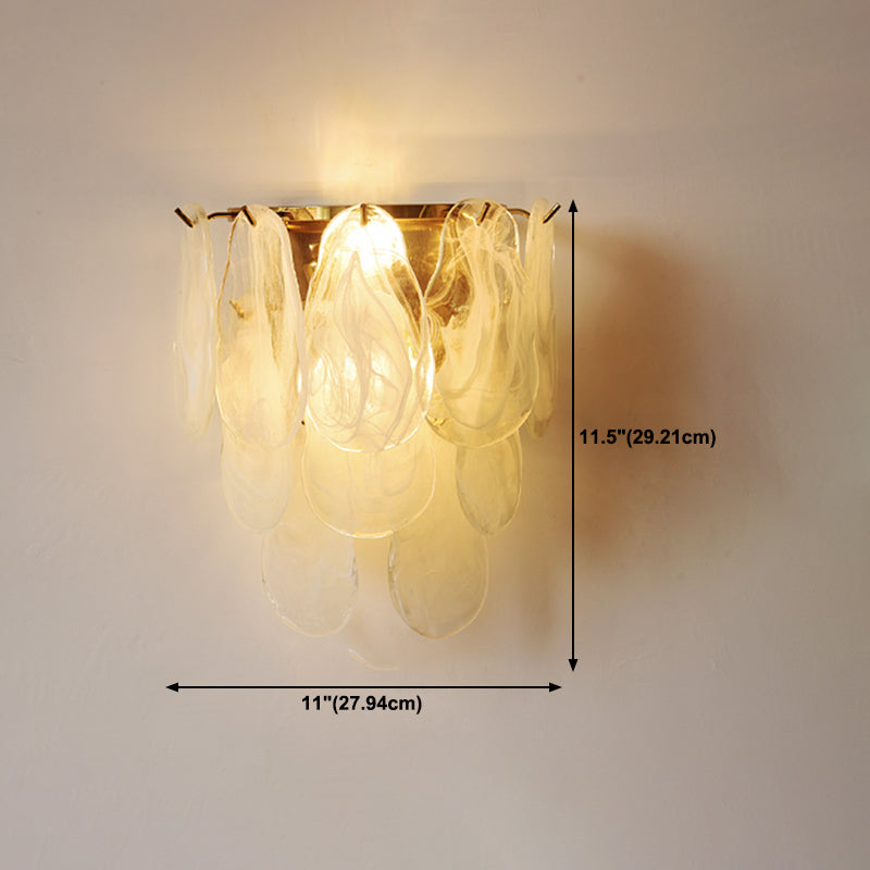Wall Light Fixture Modern Style Glass Shaded Wall Mount Lighting