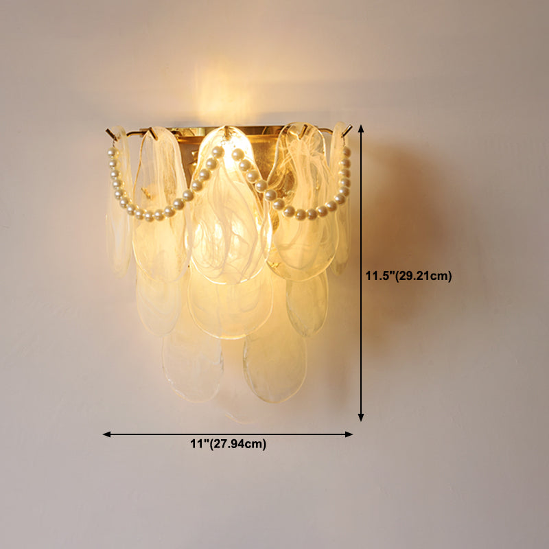 Wall Light Fixture Modern Style Glass Shaded Wall Mount Lighting
