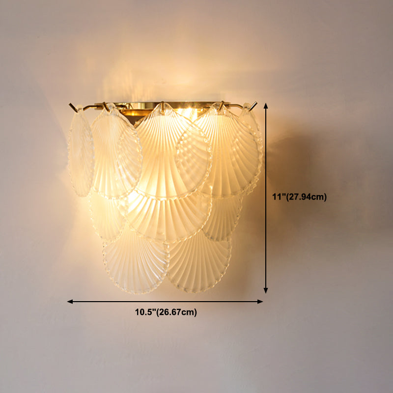Wall Light Fixture Modern Style Glass Shaded Wall Mount Lighting