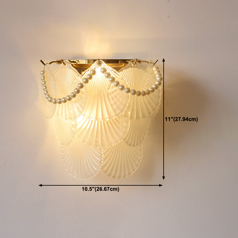 Wall Light Fixture Modern Style Glass Shaded Wall Mount Lighting