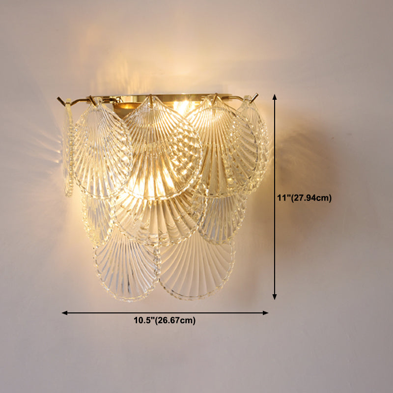 Wall Light Fixture Modern Style Glass Shaded Wall Mount Lighting