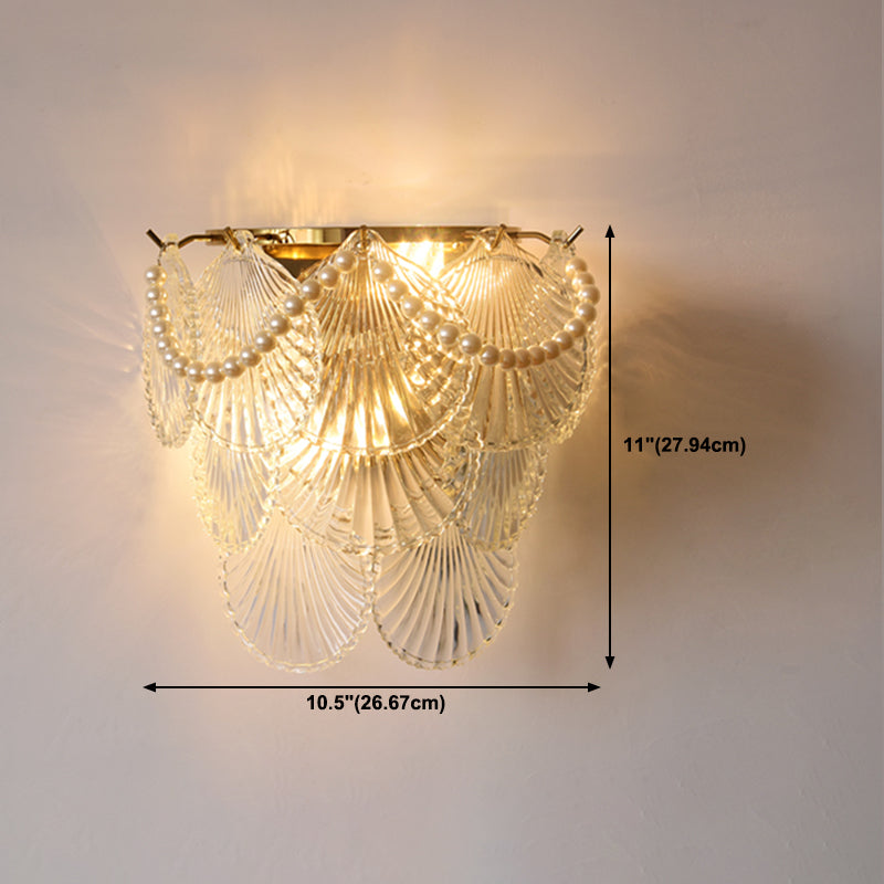 Wall Light Fixture Modern Style Glass Shaded Wall Mount Lighting