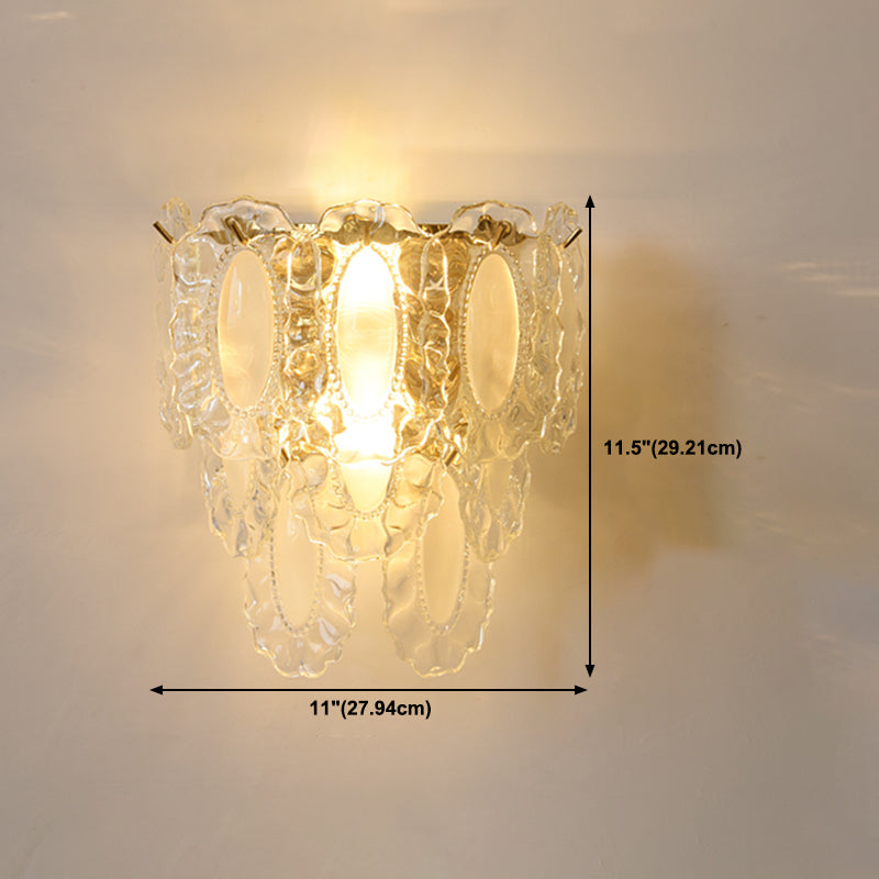 Wall Light Fixture Modern Style Glass Shaded Wall Mount Lighting