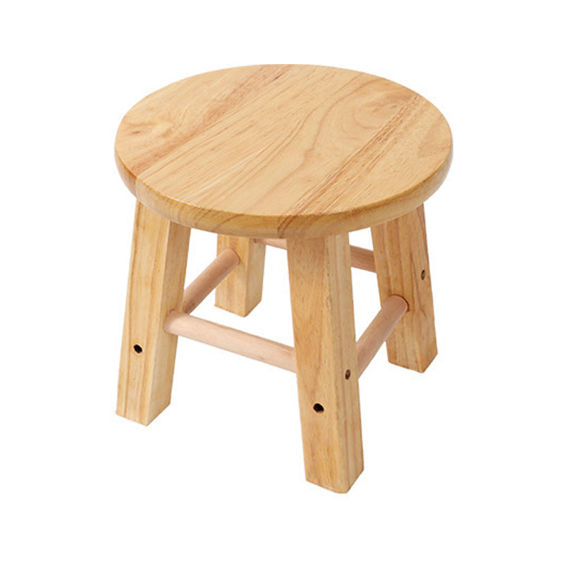 Contemporary Wood Stool Round Stool in Matte Finish for Indoor