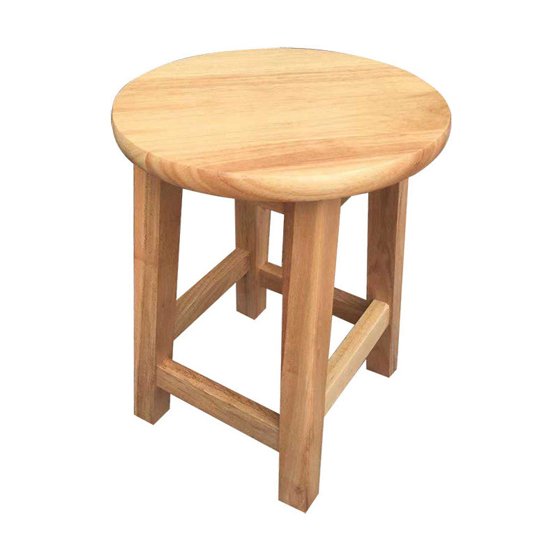 Contemporary Wood Stool Round Stool in Matte Finish for Indoor