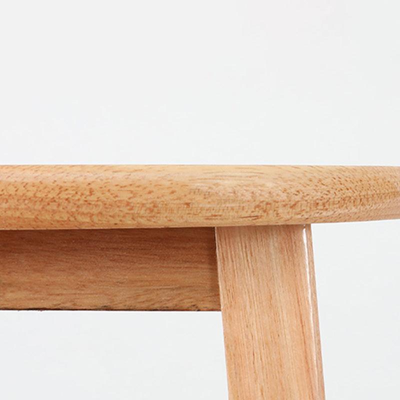 Contemporary Wood Stool Round Stool in Matte Finish for Indoor