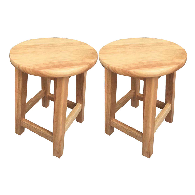 Contemporary Wood Stool Round Stool in Matte Finish for Indoor