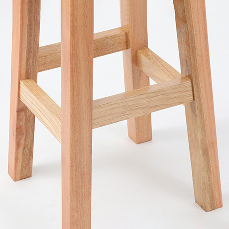 Contemporary Wood Stool Round Stool in Matte Finish for Indoor