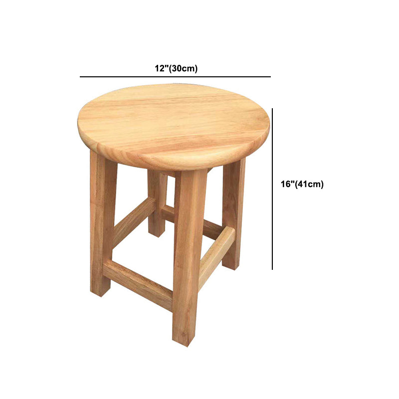 Contemporary Wood Stool Round Stool in Matte Finish for Indoor