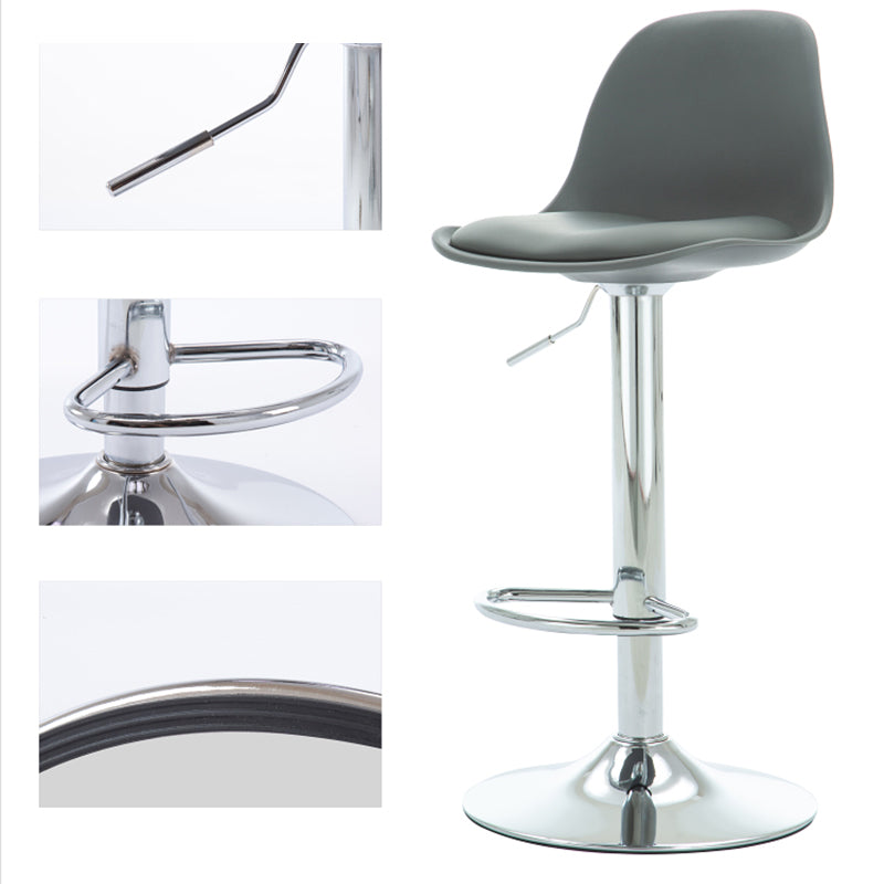 Scandinavian Adjustable Height Bar Stool Faux Leather Bar Stool for Bristol