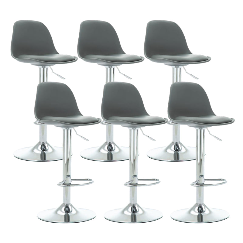 Scandinavian Adjustable Height Bar Stool Faux Leather Bar Stool for Bristol