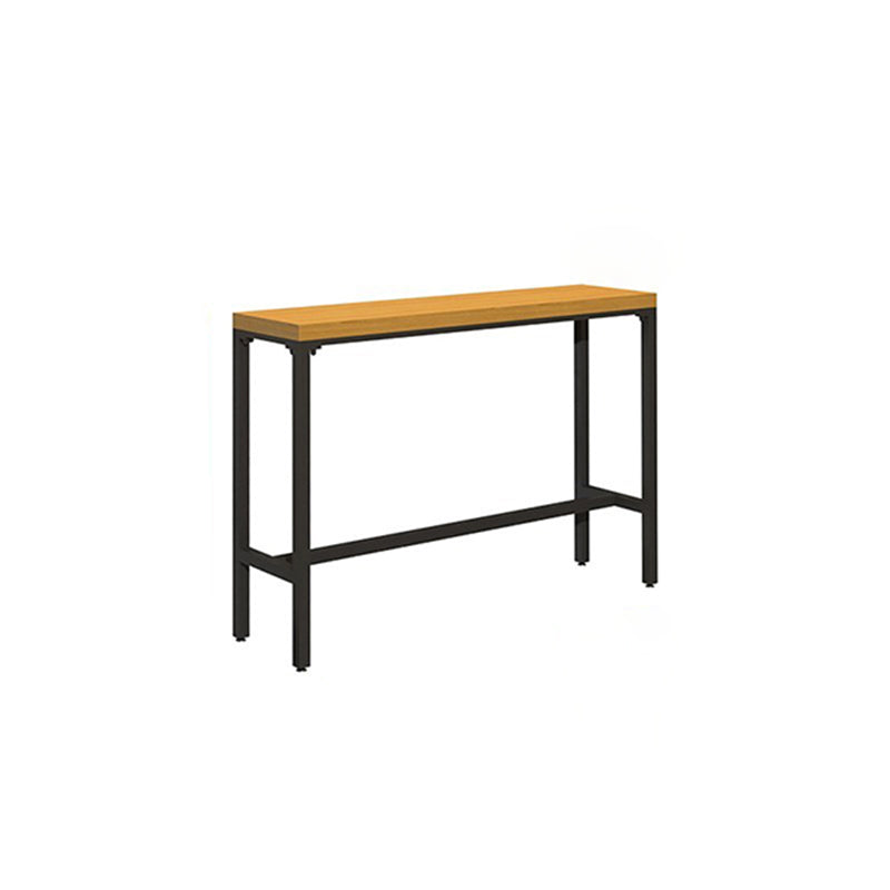 Luxurious Rectangle Solid Wood Bar Table Set 1/6/11 Pieces Counter Table with High Stools
