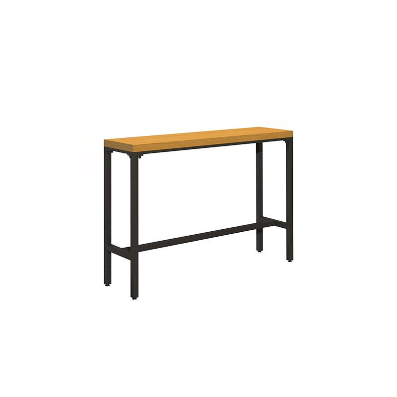 Luxurious Rectangle Solid Wood Bar Table Set 1/6/11 Pieces Counter Table with High Stools