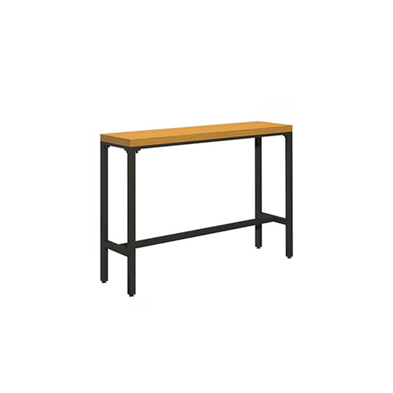 Luxurious Rectangle Solid Wood Bar Table Set 1/6/11 Pieces Counter Table with High Stools