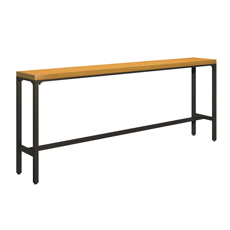Luxurious Rectangle Solid Wood Bar Table Set 1/6/11 Pieces Counter Table with High Stools