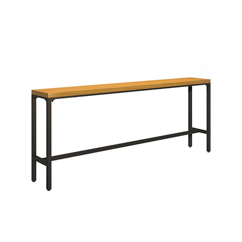 Luxurious Rectangle Solid Wood Bar Table Set 1/6/11 Pieces Counter Table with High Stools