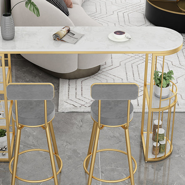 Luxurious Irregular Shape Bar Table Set 1/3 Pieces Sintered Stone Counter Table Set