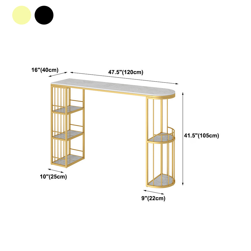 Luxurious Irregular Shape Bar Table Set 1/3 Pieces Sintered Stone Counter Table Set
