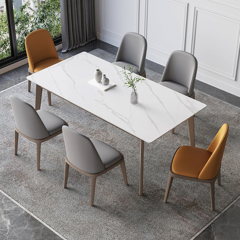 Modern Style Solid Wood Dining Set 1/4/5/7 Pieces Dining Set for Dining Areas