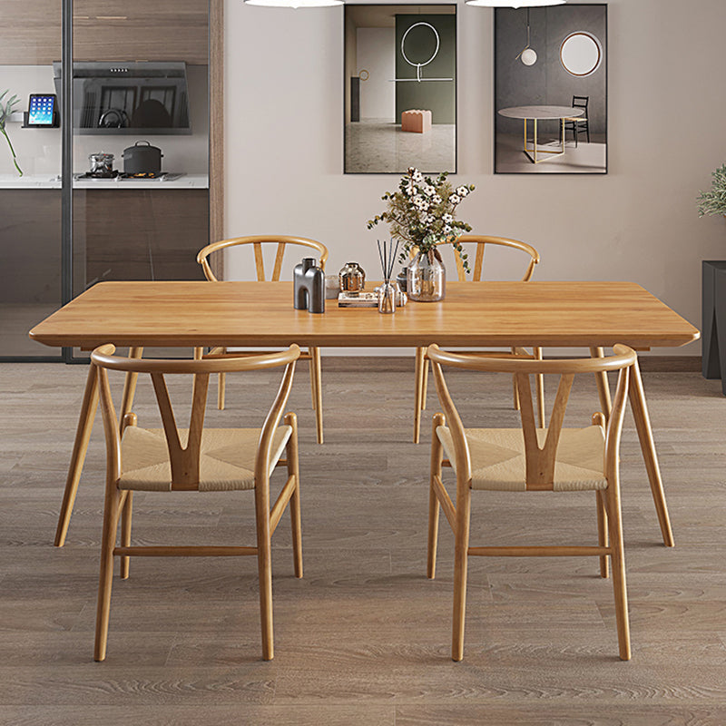 Rectangle 1/4/5 Pieces Dining Set Solid Wood Legs Dining Furniture Set