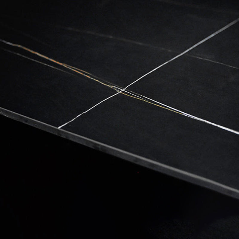 Designer 1/4/5/7 Pieces Dining Set Rectangular Double Pedestal Dinette Set with Stone Top