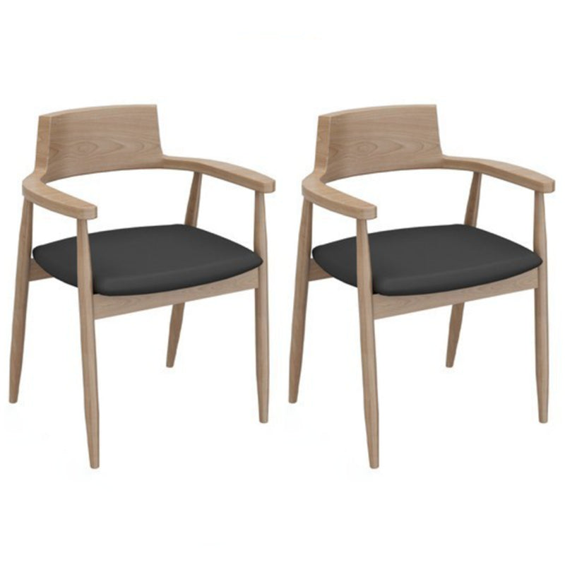 Modern 1/2/5/6/7 Pieces Dining Set Solid Wood Legs Dining Furniture Items in Natural