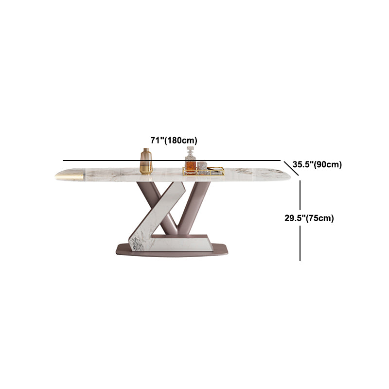 Modern Sintered Stone Dining Table Set 1/2/5/7 Pieces Rectangle Dining Set