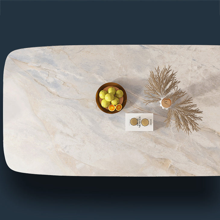 Glam Style Sintered Stone Dining Set Rectangle 1/2/4/5/7/9 Pieces Dining Set