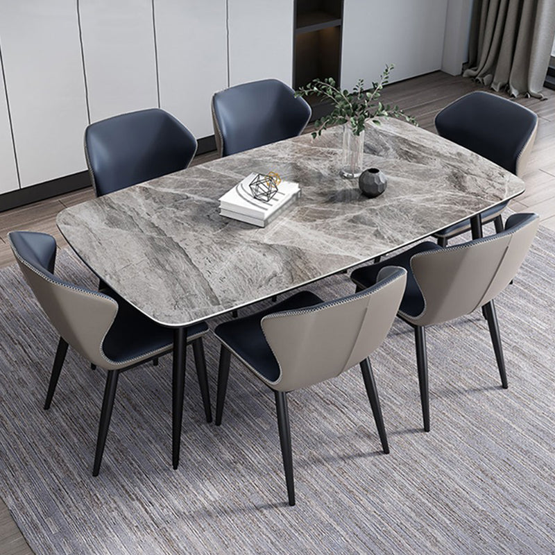 Rectangle Kitchen Table Industrial Dining Room Desk with 4 Legs