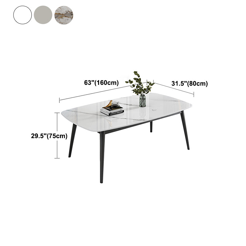 Sintered Stone Dining Table Industrial Dining Room Table for Kitchen