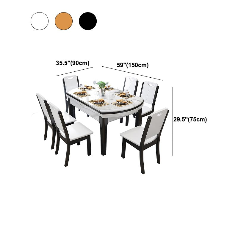 Sintered Stone Top Table 4 Legs Dining Table Home Kitchen Dinner