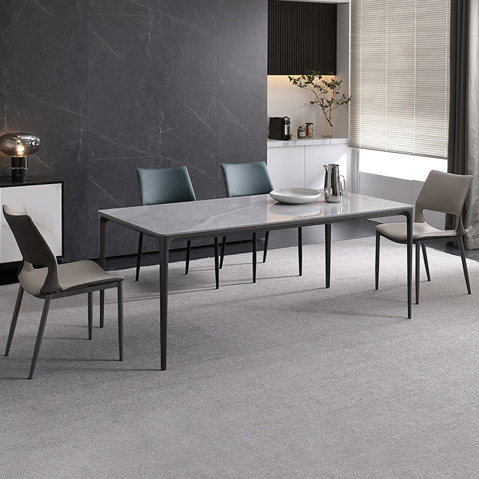 Contemporary Dining Chairs Armless Chair with Metal Legs for Home