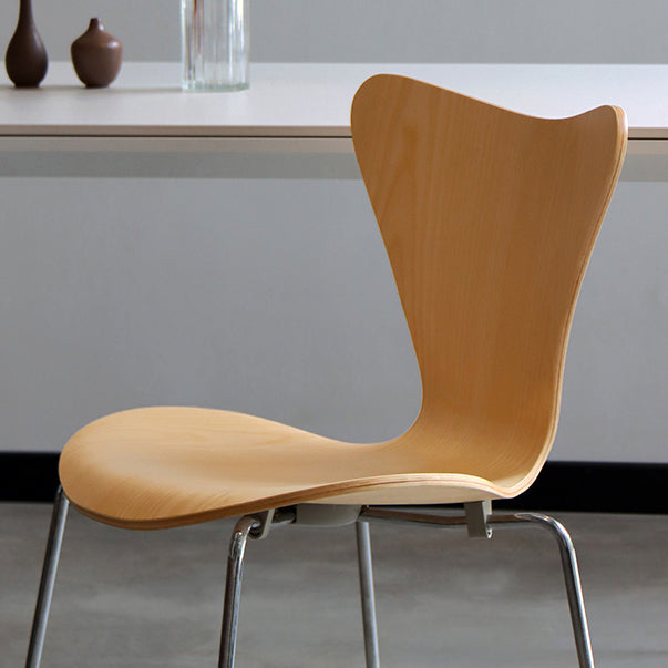 Solid Wood Armless Dining Chairs Contemporary Side Chair Set